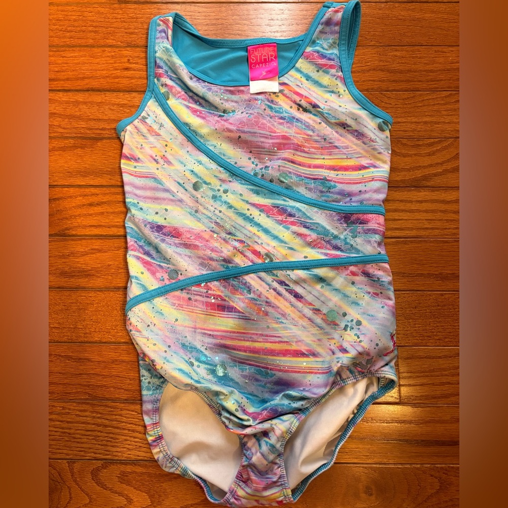 Colorful and sparkly Gymnastics Leotard, Child Medium